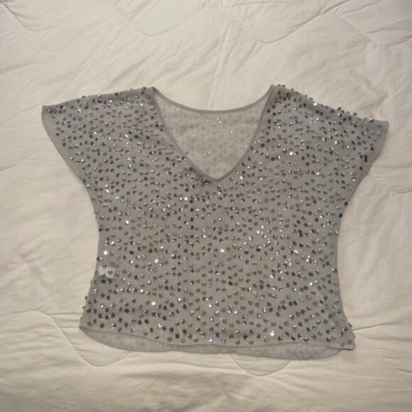Jennifer Lopez sequin short sleeve top - Picture 3 of 3